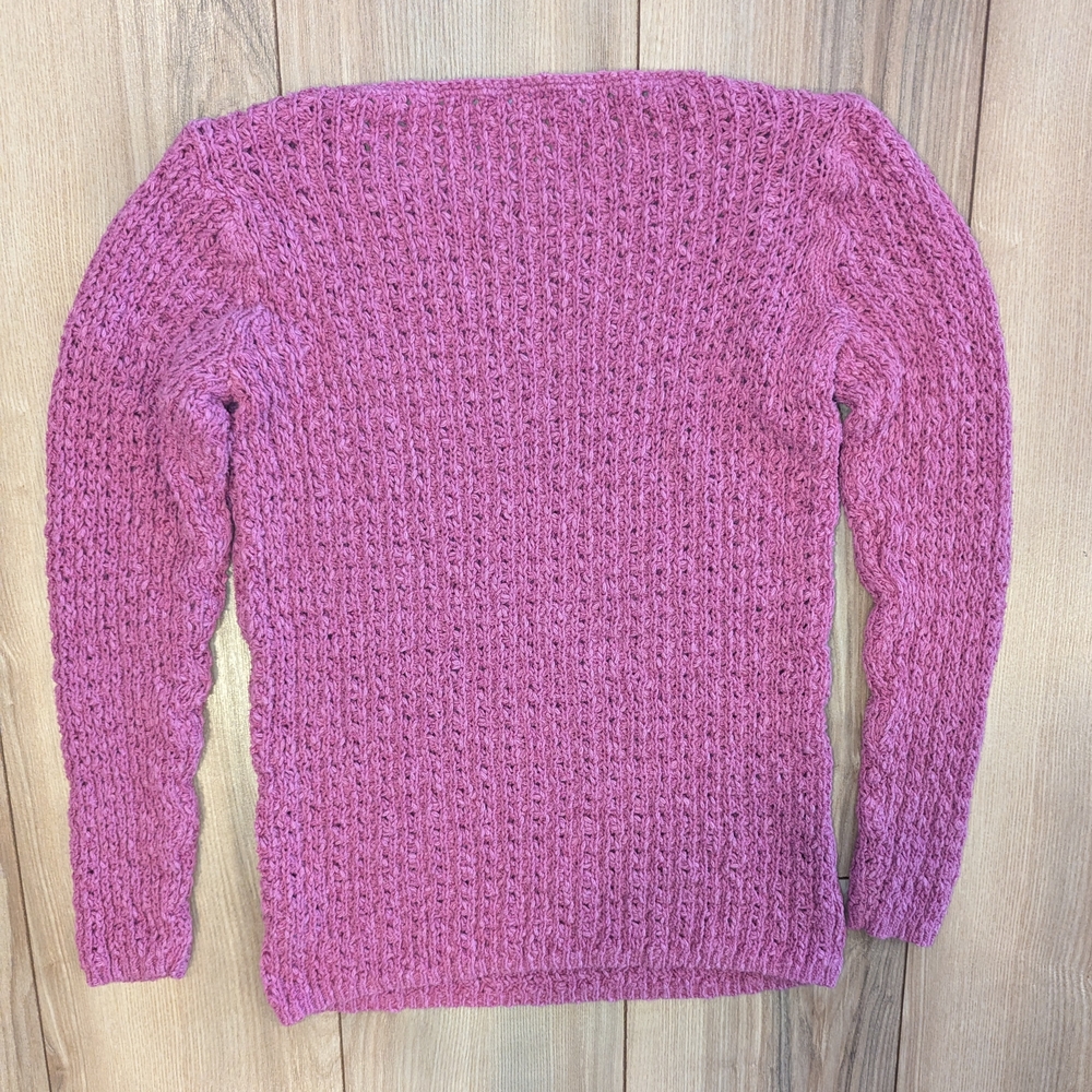 J. Jill Raspberry Knit Crew Neck Sweater - Picture 3 of 3